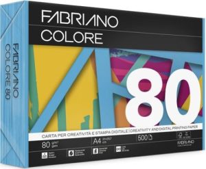 PAQUETE A4 500H 80G FABRIANO COLORE AZUL