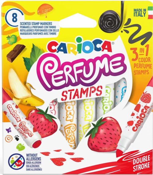 Estuche 8 rotuladores carioca perfume maxi con estampaciones
