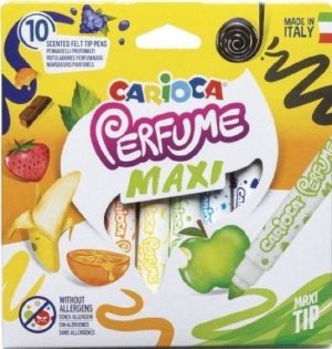 ESTUCHE 10 ROTULADORES CARIOCA PERFUME MAXI LAVABLES