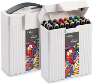 Caja 32 rotuladores sketch markers doble punta base alcohol
