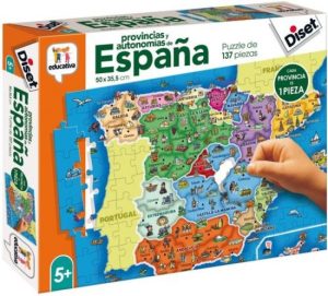 PROVINCIAS Y AUTONOMIAS DE ESPAÑA PUZZLE 137 PIEZAS