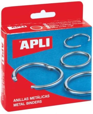 C/10 anillas metalicas 46mm articuladas apli