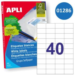 C/100 hojas etiquetas ft/im 52,5x29,7 apli cantos rectos