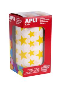 ROLLO GOMETS ESTRELLA AMARILLO AUTOADHESIVO 12,5 Y 19,5CM