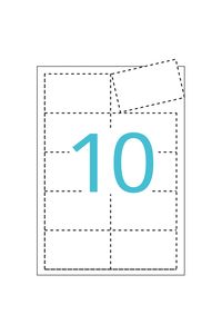 C/10 hojas tarjetas visita 90x50,8cm microperforadas 200 gramos cantos rectos