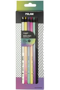Estuche 6 lapices colores mina gruesa sunset