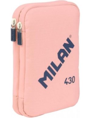 Plumier 2 pisos con contenido milan 430 since 1918 color rosa