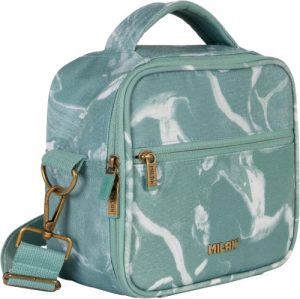 Bolsa isotermica 3,5l con 3 recipientes serie lava verde 23x20x11cm