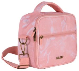 Bolsa isotermica 3,5l con 3 recipientes serie lava rosa 23x20x11cm