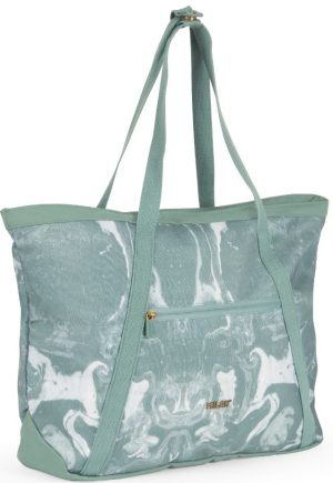Bolso shopper grande serie lava verde 52x36x3cm milan