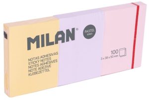 Pack 3 bloc notas adhesivas 100h. 38x50mm colores pastel