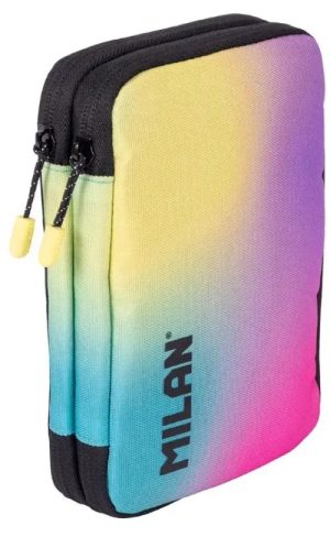 Plumier 2 pisos con contenido coleccion sunset negro