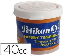 C/6 botes tempera pelikan 40ml color naranja