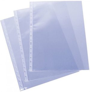 C/100 fundas portadocumentos a4 multitaladro pp 80 micras piel de naranja