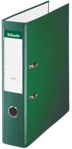 Archivador palanca folio lomo 75mm carton forrado plastico color verde