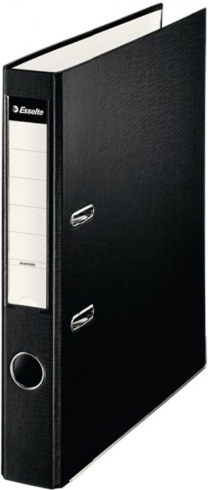 Archivador palanca folio 50mm cartón forrado plastico color negro