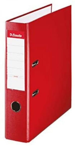 Archivador palanca A4 70mm cartón forrado plastico color rojo
