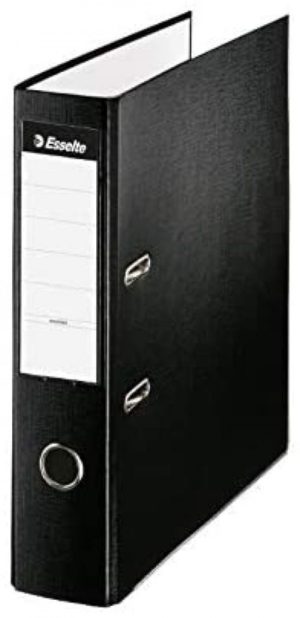 Archivador palanca A4 70mm cartón forrado plastico color negro