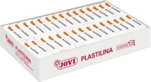 C/30 tacos plastilina jovi 70 pequeña color blanco