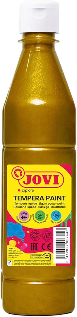 BOTE TEMPERA LIQUIDA JOVI 500ML ORO