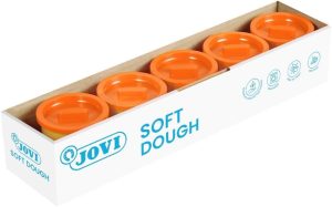 Pack 5 botes blandiver soft dough 110 g. color naranja