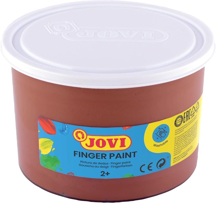 Bote pintura de dedos 500ml marron