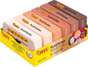 C/6 tacos plastilina jovi 70 pequeña 50g. colores multicultural