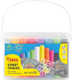 Bucket 48 tizas jumbo colores surtidos street chalks