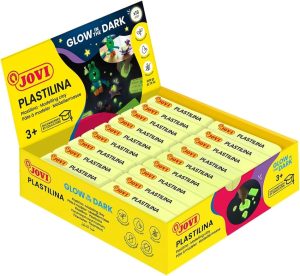 C/18 tacos plastilina jovi 70 pequeña 50g. glow in the dark