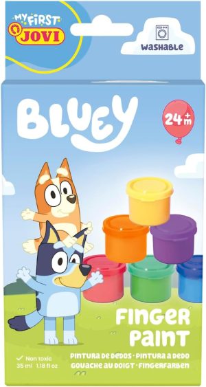 Estuche 6 botes 35ml pintura de dedos bluey my frist colores surtidos