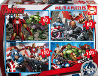 Marvel Avengers Multi 4 puzzles 50, 80, 100, 150 piezas