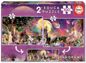 TRIPTICO DE HADAS  PUZZLE 2X100 PIEZAS