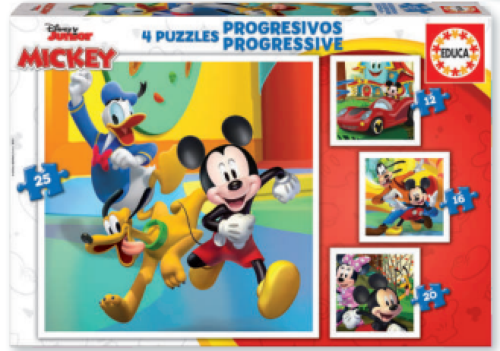 MICKEY &FRIENDS PUZZLE PROGRESIVO 12 16 20 25