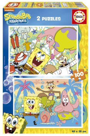 BOB ESPONJA PUZZLE 2X100 PIEZAS