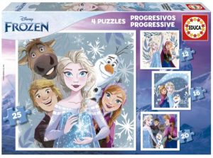 PUZZLES PROGRESIVOS FROZEN 12-16-20-25 PIEZAS
