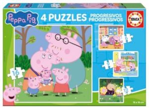 PUZZLE PROGRESIVO PEPPA PIG 6 9 12 16 PIEZAS