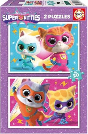 PUZZLE 2X20 PIEZAS SUPER KITTIES