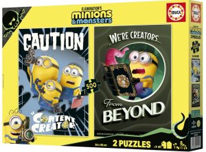 PUZZLE 2X500 PIEZAS MINIONS &MONSTERS