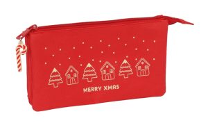 PORTATODO TRIPLE CASITAS MERRY XMAS 22x12x3cm