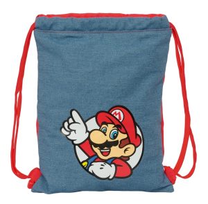 SACO PLANO JUNIOR SUPER MARIO 26x34x1cm