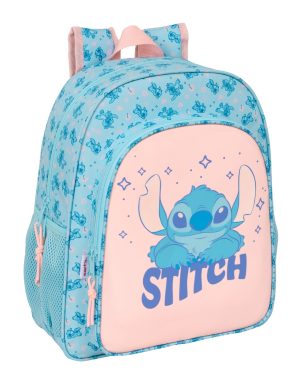 MOCHILA JUNIOR ADAPTABLE CARRO STITCH OHANA 32x38x12cm