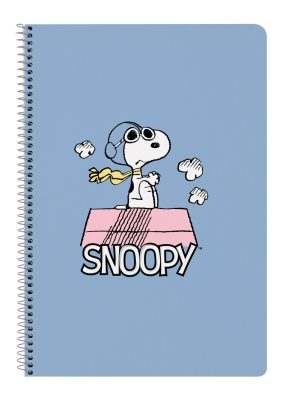 LIBRETA FOLIO 80 HOJAS TAPAS DURAS 1DISEÑO SNOOPY 21,5x31x1cm