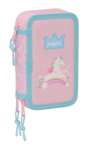 PLUMIER TRIPLE 37 PIEZAS GLOWLAB KIDS 12,5x19,5x5,5cm
