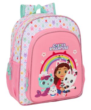 MOCHILA JUNIOR ADAPTABLE A CARRO GABBY'S DOLLHOUSE 32x38x12cm