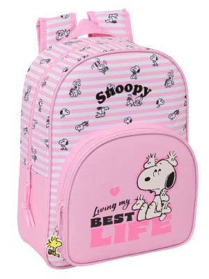 MOCHILA INFANTIL ADAPTABLE A CARRO SNOOPY 26x34x11cm