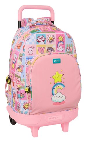 MOCHILA GRANDE CON RUEDAS COMPACT EXTRAIBLE Mr. WONDERFUL COMIC 33x45x22cm