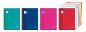 Paq/5 cuaderno espiral a4+ 200h 90g. cuadrícula 5x5 ebook10 xl colores surtidos