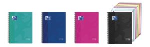 Paq/5 cuaderno espiral a4+ 200h 90g. 1horizontal ebook10 colores surtidos