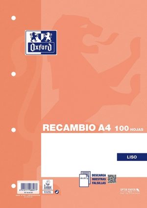 Recambio a4 100h 4 taladros 90g. liso oxofrd