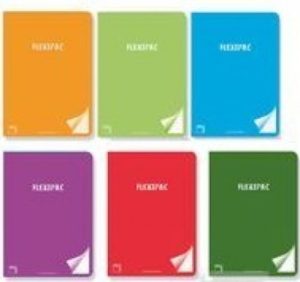 Paq/6 libreta a4 48h 90g cuadricula 5x5 c/m flexipac tapa plastico colores surtidos